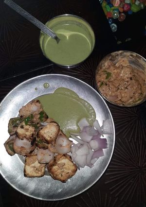 A picture of Roasted Malai paneer.