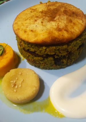 Foto principal de Pastelillo de brócoli con verduras, frutos secos y Ali olis