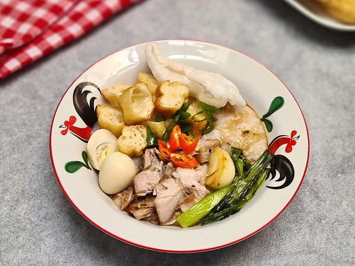 Langkah Gampang Membikin Resep Bubur Tuna (Sisa Nasi) + Cakwe Kilat yang Lezat Sekali Anti Ribet, Lezat