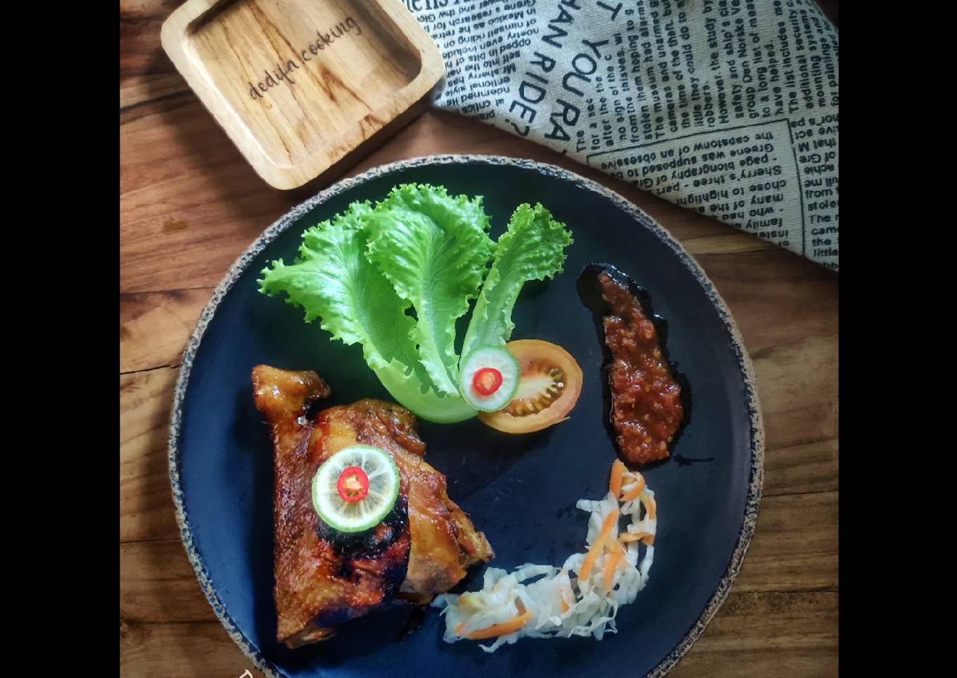 227- Ayam goreng tanpa penutup dengan kecap Ala Ded