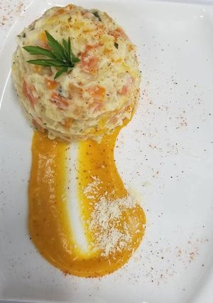 Una foto de Ensalada de papa y zanahoria