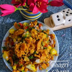 A picture of Bhagri Chana chaat.
