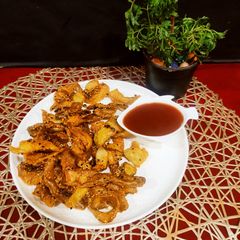 Crispy Potatoes Peels in Bengali Style A picture of Crispy Potatoes Peels in Bengali Style.