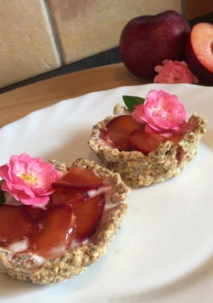 Szilvás joghurtos kosárkák recept fotója