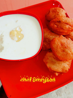 A picture of Akara/beans cake and pap.