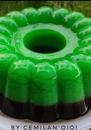 Foto resep Puding santan pandan