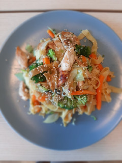 Una foto de Pasta estilo oriental