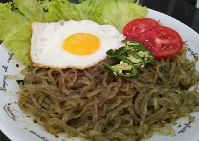Standar Cara termudah bikin Mie shirataki bumbu indomie cabe hijau DEBM yang sedap