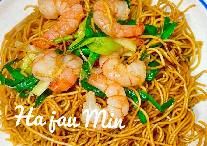 Resep Shrimp chow mein, Enak Banget