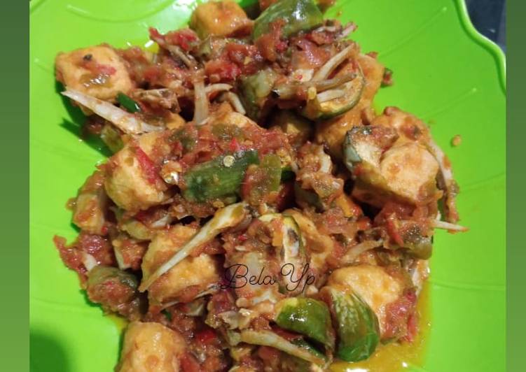 Terong,tahu.sambal campur ikan tri
