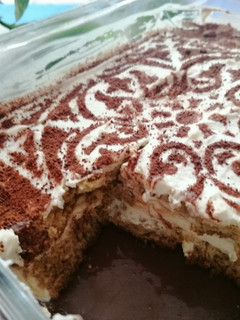 Una foto de Tiramisú keto🍮🍫☕