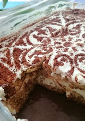 Una foto de Tiramisú keto🍮🍫☕