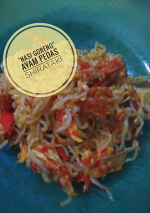 Foto resep "nasi goreng" ayam pedas shirataki