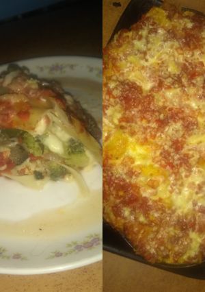 Una foto de Lasaña de verduras