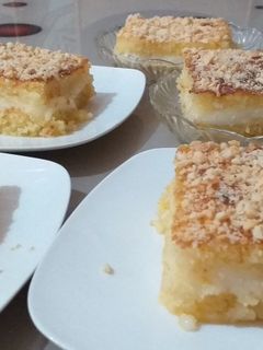 صورة لوصفة بسبوسة بالكريمة