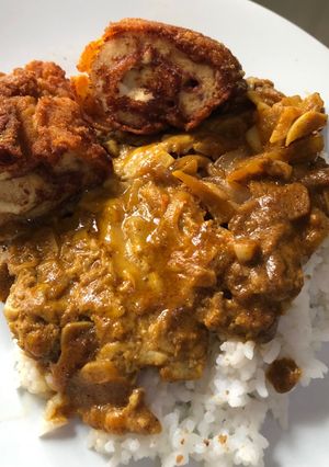 Foto resep Chicken Cordon Bleu with Japanese Curry Rice 🍛