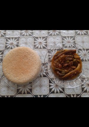 عکسی از دستور خورشت بامیه و بادمجان