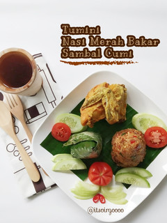 Foto resep #489. Tumini Nasi Merah Bakar Sambal Cumi