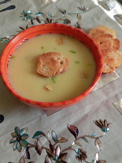 صورة لوصفة حساء البطاطا 🥔 والدجاج 🐔