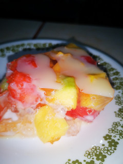 Una foto de Gelatina con frutas