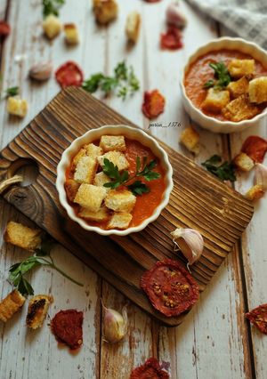 عکسی از دستور پتاژ گوجه فرنگی 🍅🥕🥣🧄🌶️