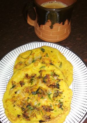 A picture of Veg besan pancakes.