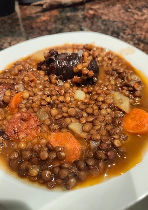 Una foto de Lentejas con chorizo