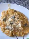Risoto de abóbora com cogumelos Paris