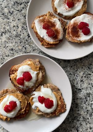 Una foto de Tortitas de avena y plátano