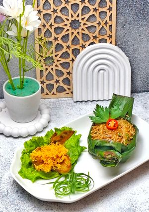 Foto resep 610. Mie Goreng Bakar+Ayam Kremes