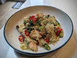 Green thai salmon and asparagus tray bake