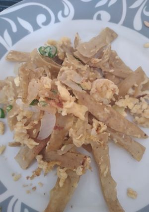 Una foto de De desayuno: huevos con tortillas