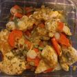 Pollo a la mostaza con verduras