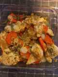 Pollo a la mostaza con verduras
