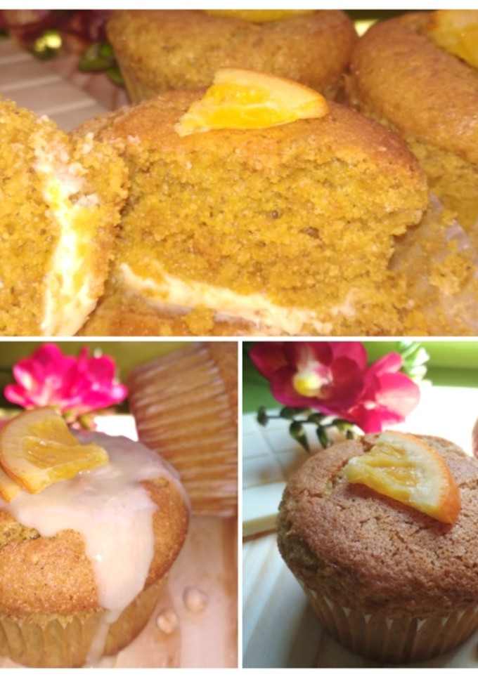 Una foto de Muffins de garbanzos con chocolate blanco y curry