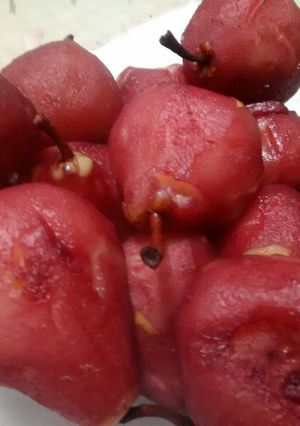 Una foto de Peras al vino (receta familiar)