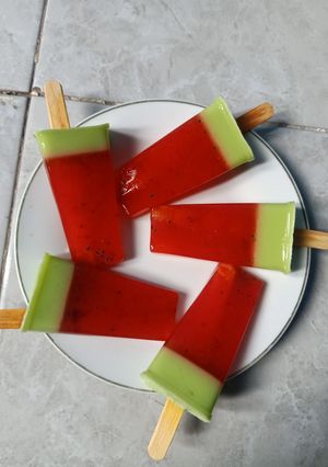Foto resep Puding Es krim semangka