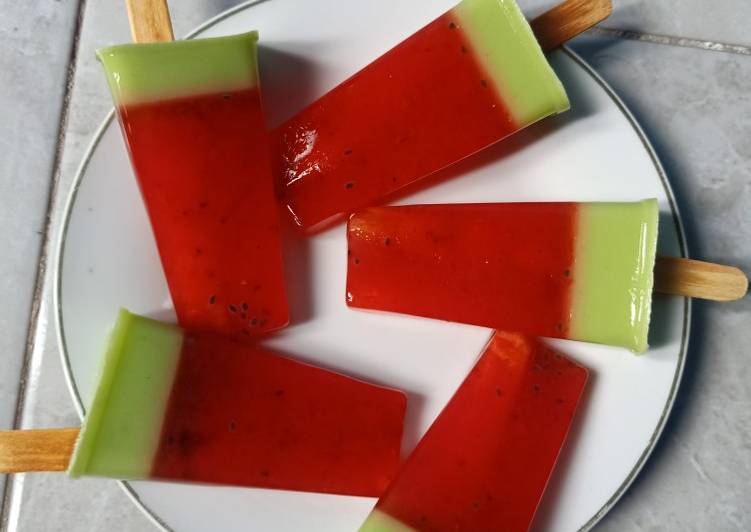 Bagaimana Membuat Es krim semangka KW Anti Gagal