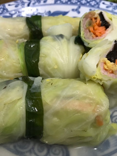鮮蔬肉片高麗菜捲 的食譜成品照片
