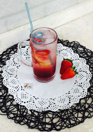 صورة لوصفة عصير بارد يسرسح🍓❄️