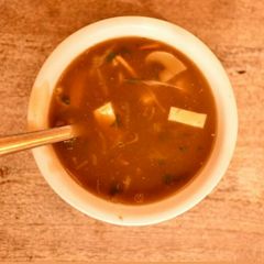A picture of Cabbage tofu soup.
