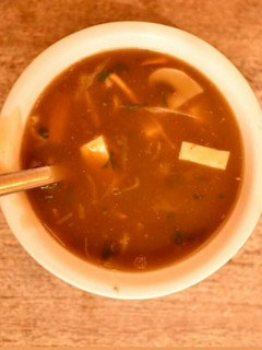 A picture of Cabbage tofu soup.
