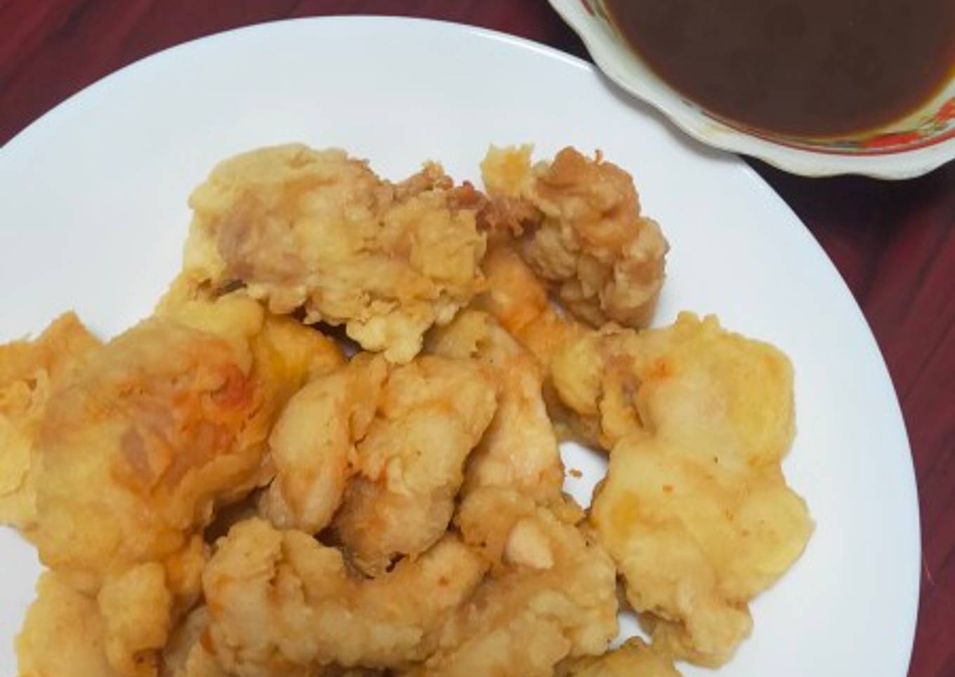 Ayam goreng tepung saus mentega simple