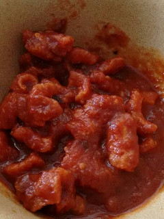 Una foto de Chicharrón en salsa de chile Morita.ॐ 🇲🇽