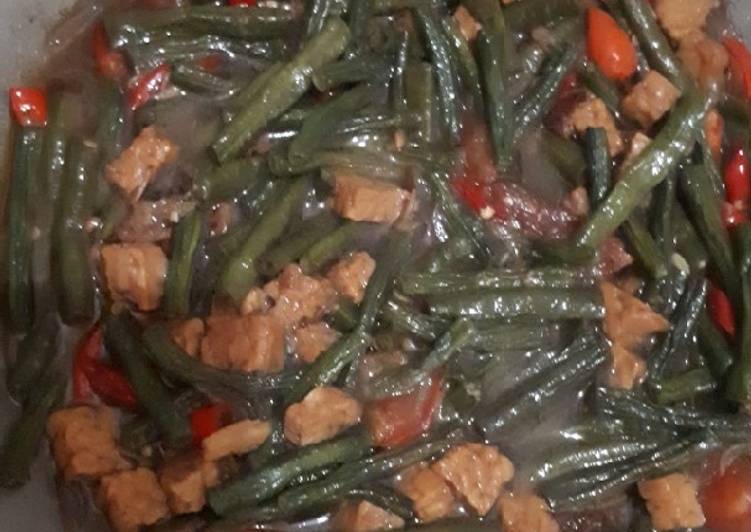 Tumis kacang panjang mix rebon