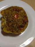 Stuffed Sweet Dumpling Squash with Sausage