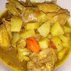 Chicken soup with potato A picture of Chicken soup with potato.