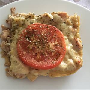 Soufflé de coliflor y pollo Light (sin harina, sin salsas)