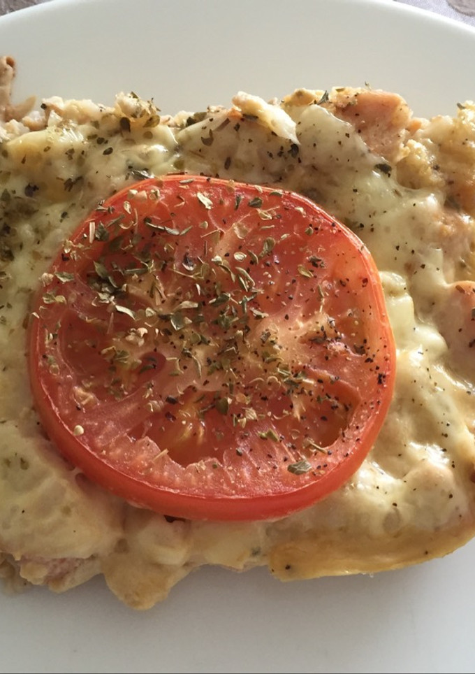 Una foto de Soufflé de coliflor y pollo Light (sin harina, sin salsas)
