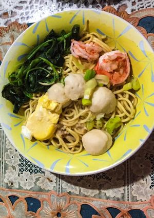 Foto resep Mi Kangkung Kuah Udang
